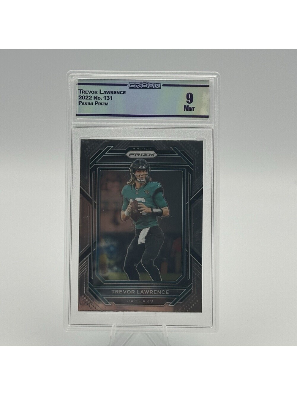 2022 Trevor Lawrence Panini Prizm #131 Graded 9 Mint Crown Jaguars